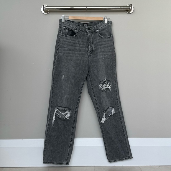 BDG Black Ripped Straight Leg Jeans (Size 29) - Picture 1 of 6